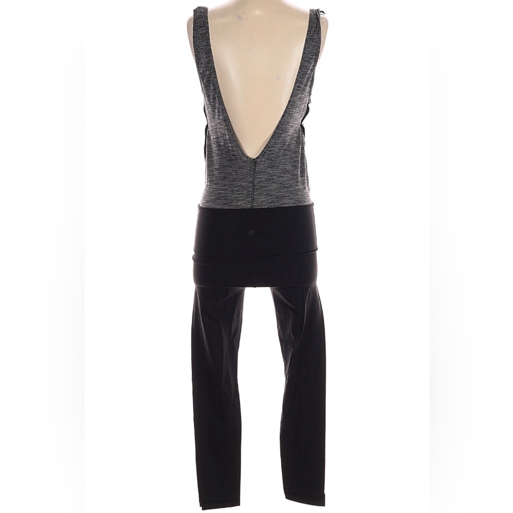 Lululemon Gray & Black Sleeveless Top with Black Pants Romper / Workout - Picture 2 of 4